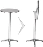 Aluminum Bistro table, round, height-adjustable