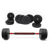 Dumbbell Barbell 2in1 Set 40kg, 16 Weight Plates, Extension Bar