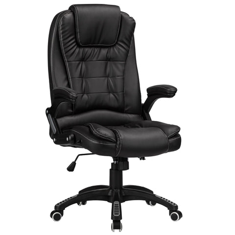 Executive Office / Gaming Chair Luxury Leather Reclining Black