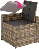 BROWN Rattan Lounge Garden Furniture Set with Storage Box