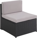 BLACK Rattan Lounge Garden Furniture Set with Storage Box