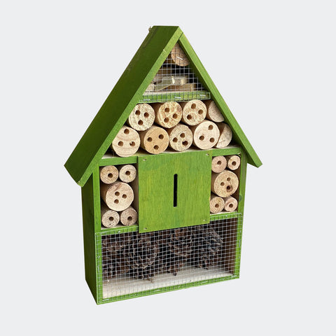 Green Insect and Bug Hotel 285x95x400mm, House for Hibernating