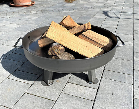 LARGE ROUND FIRE PIT BOWL 55cm HEAVY