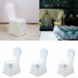 Set of 10 X Chair Covers Universal Stretch White Stretch Chair Cover