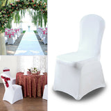 Set of 10 X Chair Covers Universal Stretch White Stretch Chair Cover