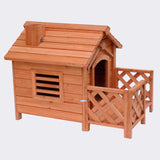 Outdoor Wooden Cat House Cat Shelter Weatherproof with Terrace