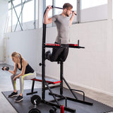 ip power tower station with sit up pull chin up push up bar ab builder Dimensions 180 x 95 x 210 cm