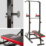 ip power tower station with sit up pull chin up push up bar ab builder Dimensions 180 x 95 x 210 cm