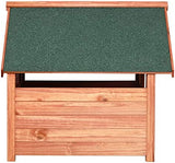 Solid Wood Dog House 82 x 72 x 85 cm Roof Hatch Apex Roof