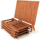 Garden Furniture Set 5 Pieces Acacia Wood Folding Table and Chair
