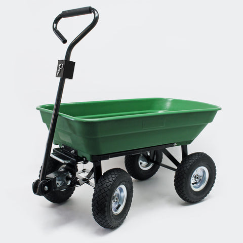 XXL  Garden Cart with 125l Capacity up to 350kg Garden Trolley Tipper Trailer