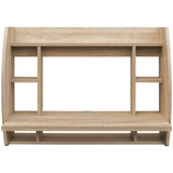 Floating Wall Mounted Computer Desk With Storage Shelves Home Office Table Oak/White