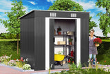 garden shed, galvanised metal, 3.35 m³, incl. sliding door