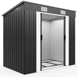 garden shed, galvanised metal, 3.35 m³, incl. sliding door