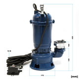 Drainage Pump 1500W, 22800L/h, 20m Hose, Dirty Water, Cellar