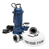 Drainage Pump 1500W, 22800L/h, 20m Hose, Dirty Water, Cellar