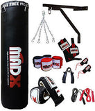 5ft Heavy  Boxing Punch Bag Set,Gloves,Bracket,Chains