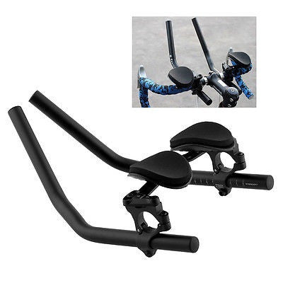 Bicycle Bike Road TT Triathlon Handlebar Arm Rest Bar Clip on Aero Handlebar