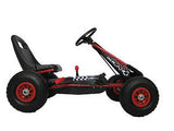 Kids racing car go kart cart with rubber wheels