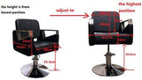 Salon barbers chair fixed back