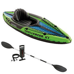 kayak inflatable set oars pump carrier bag1 man