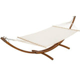 HARD WOOD DOUBLE HAMMOCK WITH HAMMOCK FRAME WOODEN ARC STAND