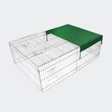 Rabbit Open Enclosure 183x122x60cm Guinea Pig Run with Sun Protection