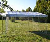 Large Dog Wire Playpen 4x4x1.83m Lockable Door, UV/Water Proof Roof