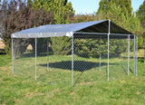 Large Dog Wire Playpen 4x4x1.83m Lockable Door, UV/Water Proof Roof