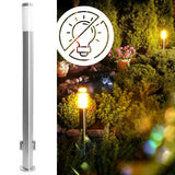 Outdoor Bollard Light 110cm Stainless Steel 2 Outlets Garden Post Lamp