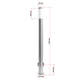 Outdoor Bollard Light 110cm Stainless Steel 2 Outlets Garden Post Lamp