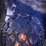 COMING SOON ...  HAND MADE HORSESHOE FIRE PIT  /WORK OF ART ....AMAZING