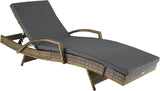 Aluminum Polyrattan Sun Lounger Weather-Resistant Lightweight and Stable with 5-Way Adjustable Backrest