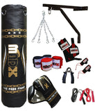5ft Heavy  Boxing Punch Bag Set,Gloves,Bracket,Chains
