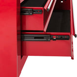 Workshop Trolley 5 Compartments Central Lockable Anti-Slip Coating Wheels with Parking Brake Solid Metal