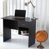 Office Computer Desk with 1 Drawer and 1 Open Shelf White