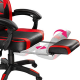 Computer Chair, Gaming Executive With Footrest Red