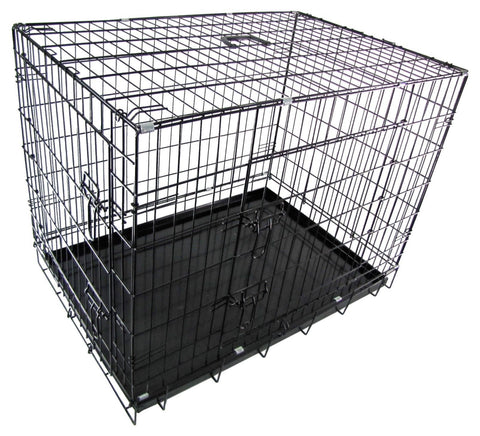 Dog Cage Crates Puppy Pet Carrier Training Folding Metal Cage With Tray KENNEL