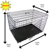 Dog Cage Crates Puppy Pet Carrier Training Folding Metal Cage With Tray KENNEL