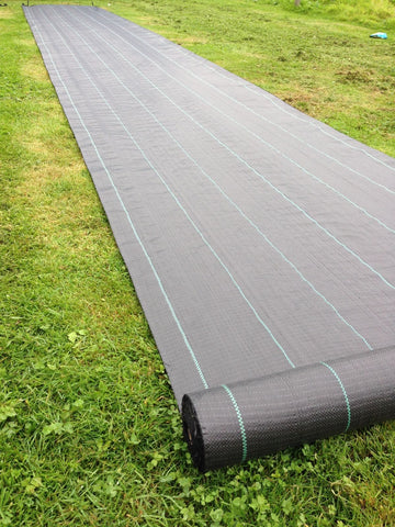 2m Wide 100gsm Weed Control Fabric Ground Cover Garden Membrane