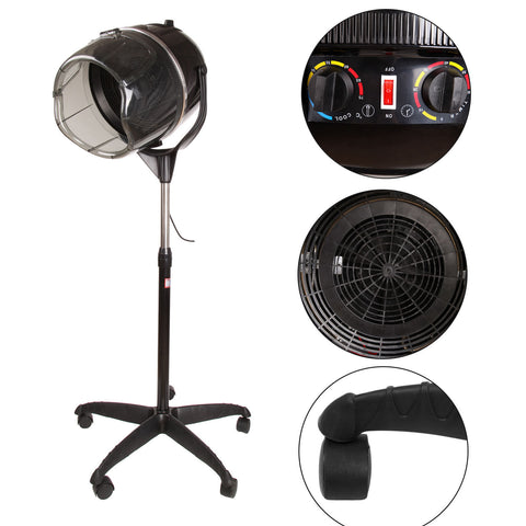 Hairdryer Hood 900W Dry Hood Hood Hairdressing Hair Dryer Black Dryer