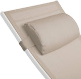 Set of 2 x Aluminum Sun Loungers, Weather-Resistant, Including Head Pad 6 COLOURS