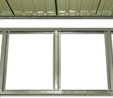 Tool Shed, Galvanised Metal, 8.38m³ - 14.65m³, incl. sliding doors