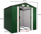 Tool Shed, Galvanised Metal, 8.38m³ - 14.65m³, incl. sliding doors