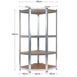 Heavy Duty shelving unit corner shelf industrial storage garage shed 160cm
