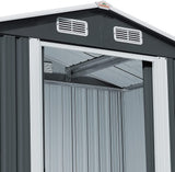 metal tool shed 8m²  with foundation 312x257x177.5cm sliding door anthracite tool shed garden shed