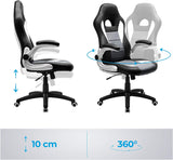 RACING GAMING CHAIR SWIVEL COMPUTER DESK OFFICE CHAIR..BLACK