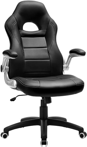 RACING GAMING CHAIR SWIVEL COMPUTER DESK OFFICE CHAIR..BLACK