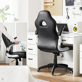 RACING GAMING CHAIR SWIVEL COMPUTER DESK OFFICE CHAIR..BLACK / GREY