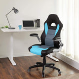 RACING GAMING CHAIR SWIVEL COMPUTER DESK OFFICE CHAIR..BLACK / GREY